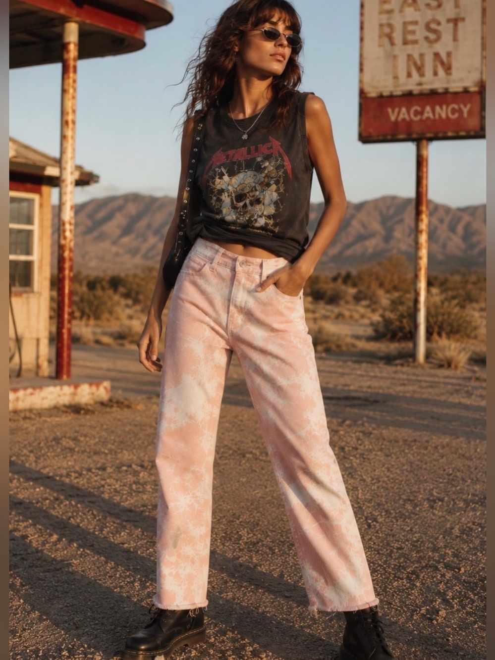Levi’s 721 Red Tab High Rise Skinny Jeans inPink & White Tie Dye Size 27